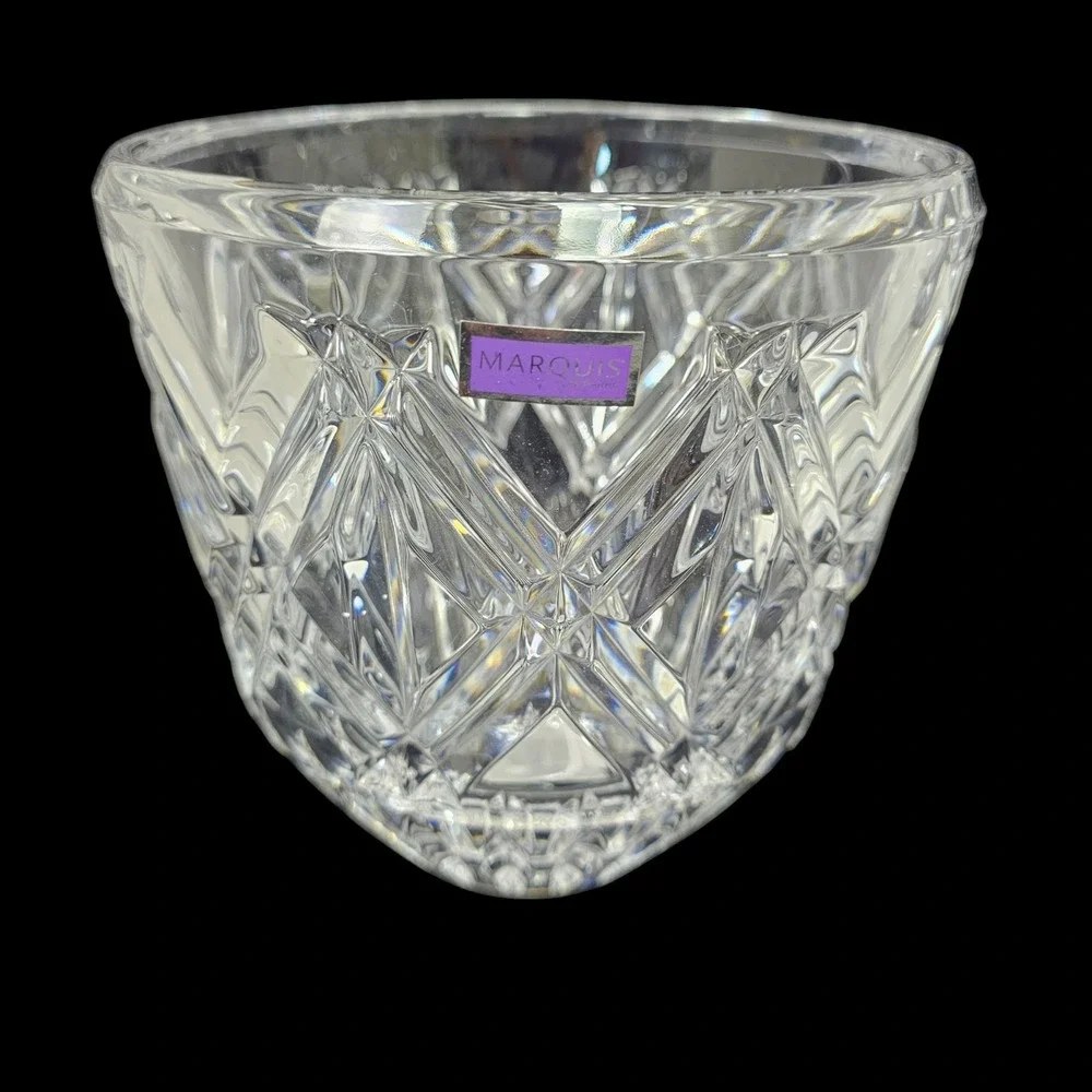 Waterford Crystal Ice Bucket‎ Lacey NO BOX Hand Blown Criss Cross Design Wedding